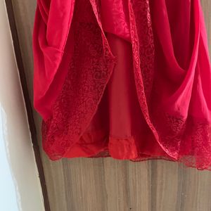 Lace red frock