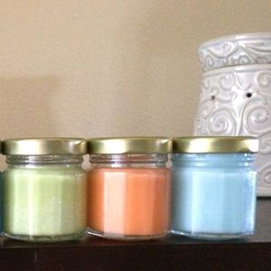 6 Set Colourful Jar Candles