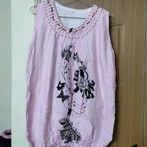 Baby Pink Sleeveless Top  Daily Wear