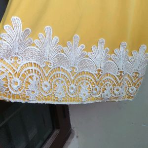 Beautiful Yellow Embroidered Dress