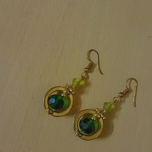 Hanging Fashion Earrings Green