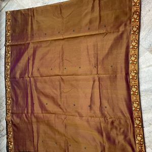 Pure Silk Dual Tone Valkalam Beautiful Woven Pallu