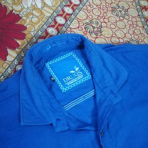 Royal Blue Over Sized Shirt For Women And Men