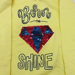 Weekend Girls Yellow Sweatshirt For Ages 7 - 9