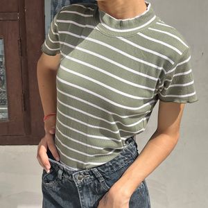 Korean Round Neck Body Fitted Top