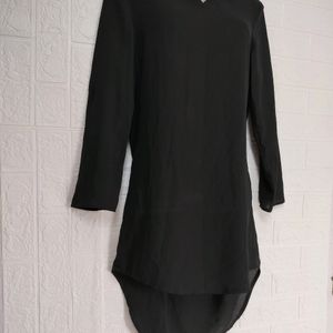 Black Shifon Net Summer Dress