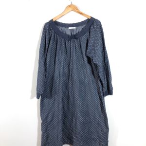 Navy Blue Printed Dress(Women’s)