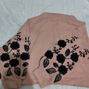 Embroidered Sweatshirt - Shein