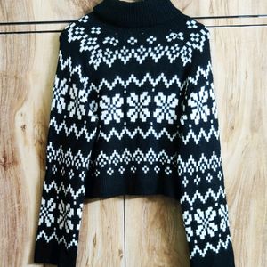 Black Designer Baggi Sweater Size-42