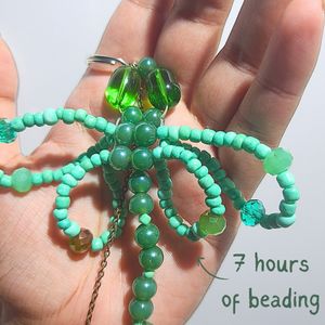 Handmade Beaded Dragonfly Keyring