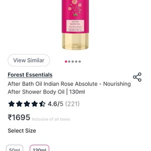 Forest Essentials Bath Oil - Indian Rose Absolute