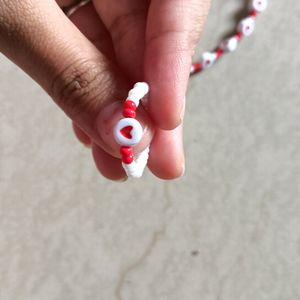 Heart Beads Bracelet & Ring