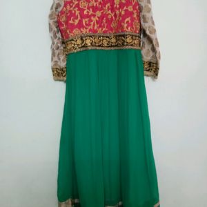 Festive A-line Kurti Long