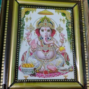 #New# Lord Ganesh 2 High Quality Photo Frame New