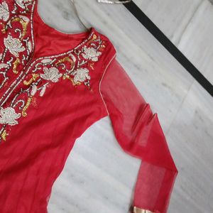 Heavy Work Party Wear Flared Anarkali Suit