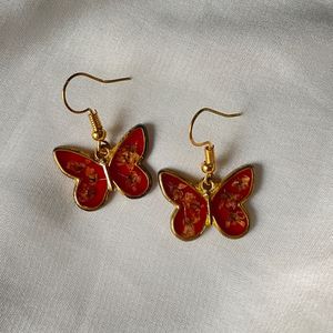 Flower Butterfly Earrings