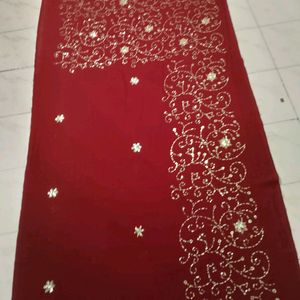 Maroon Saree