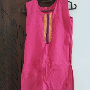 M Size Kadhi Cotton Short  Sleevless Kurtha