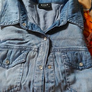 Vila Brand Denim Shirt