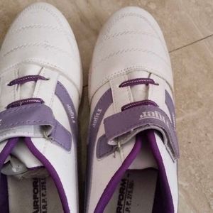 White And Lavender Sports Shoes