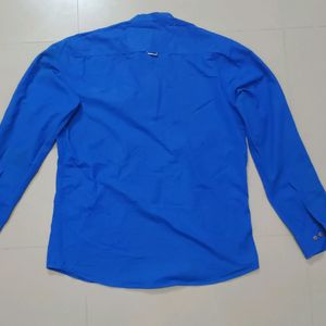 Men Blue Shirt For Party And Festive Vibrant Look