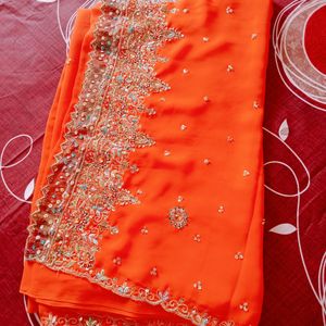 Heavy Embroidery Saree