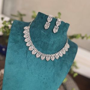 Beautiful American Diamond choker necklace set 🤩