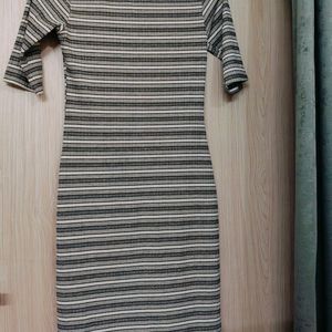 Mid-length Striped Dress in Size S