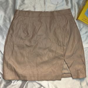 Leather Beige skirt