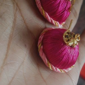 Homemade Silk Thread Earrings