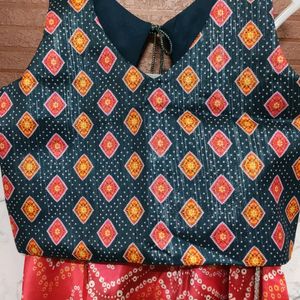 Multi colored Lehenga Choli Duppatta Set (6-8yrs)