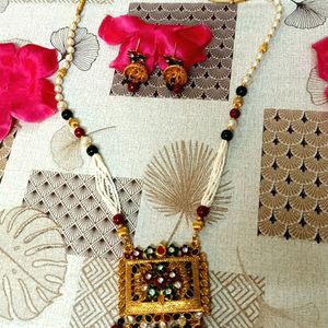 Heavy Jewellery Set 🌟 Rani Haar & Earrings