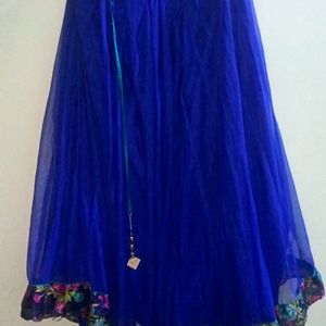 1 Navy Blue Ethnic Skirt And 2 Tops