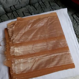 Vintage Saree New Without Tag Light Brown