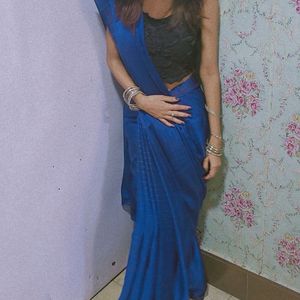 Navy Blue Saree