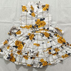 Baby Girl White Yellow Frock