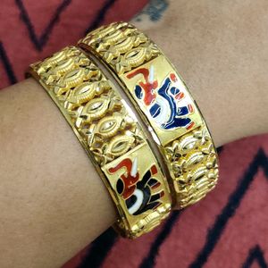 1 Gram Gold Plated Bangles Set Of 4