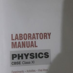 Laboratory Manual Physics Cbse Class 11