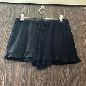 Black Ruffle Shorts