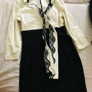 White And Black elegant dress