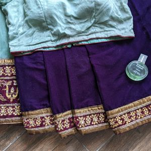 Velvet And Net Party Wear Saree