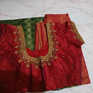 Saree With Maggam Blouse