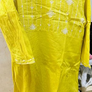 Avaasa Yellow Kurti For Daily Use