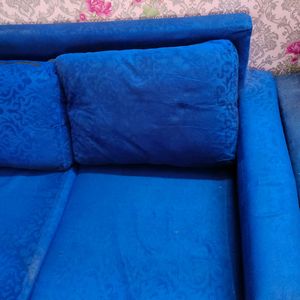 Blue 3 Seater Sofa