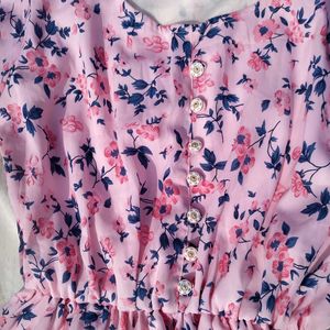 Pink Floral Dress