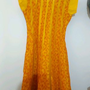 Yellow Kurti With Pants