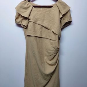 Korean Biege Dress | Size 32