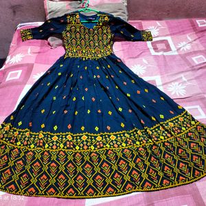 Plastic Mirror&Embroidery Work Anarkali Dress
