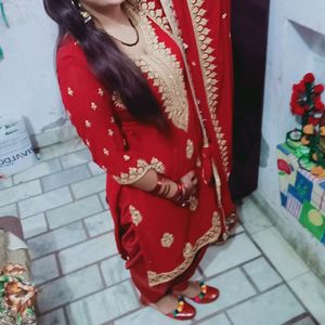 Karva Chauth Special Maroon Heavy Suit