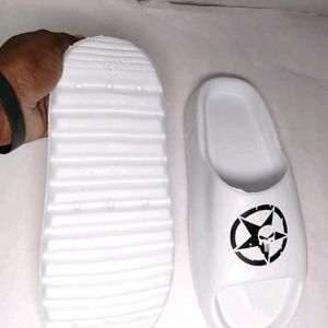 Men White Stylish Comfortable Slide Size-8